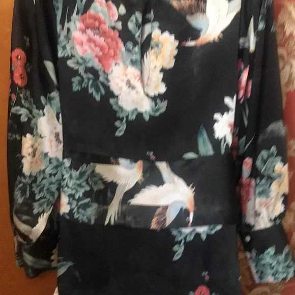 NWT ZARA MIDI BIRD DRESS WITH TIED WAIST. SIZE XS. - Picture 14 of 16